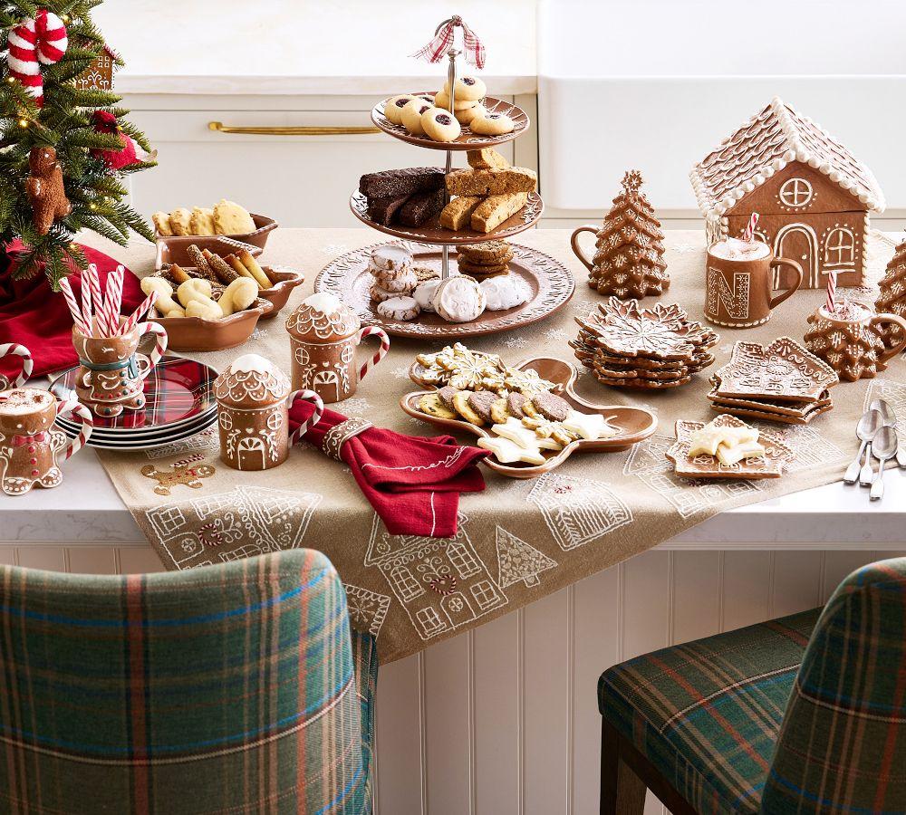 Gingerbread House Stoneware Appetizer Plates - Set of 4